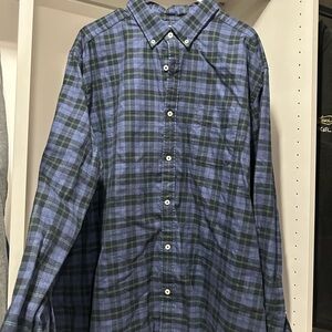 Charles Tyrwhitt Blue and Green Checkered Shirt